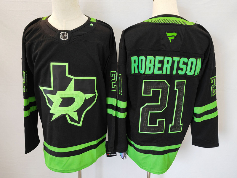 Men's Dallas Stars Jason Robertson #21 Black jersey